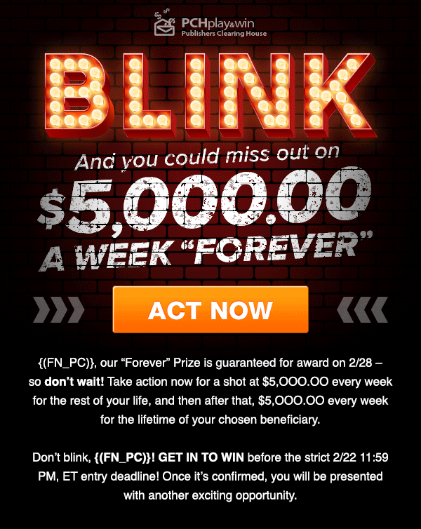 Blink · PCH email design