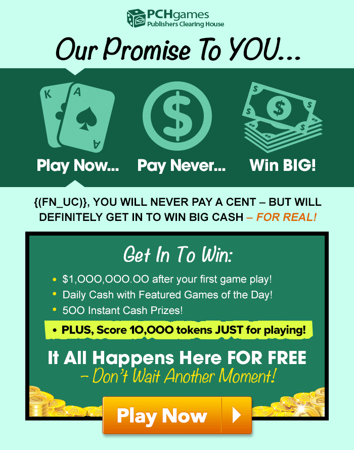 Pay never · PCH email design