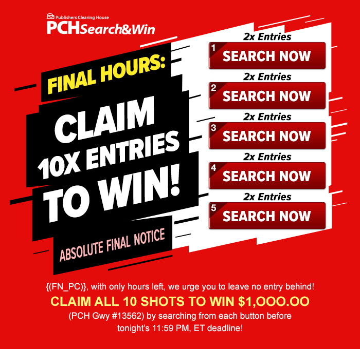 Only and final · PCH email design