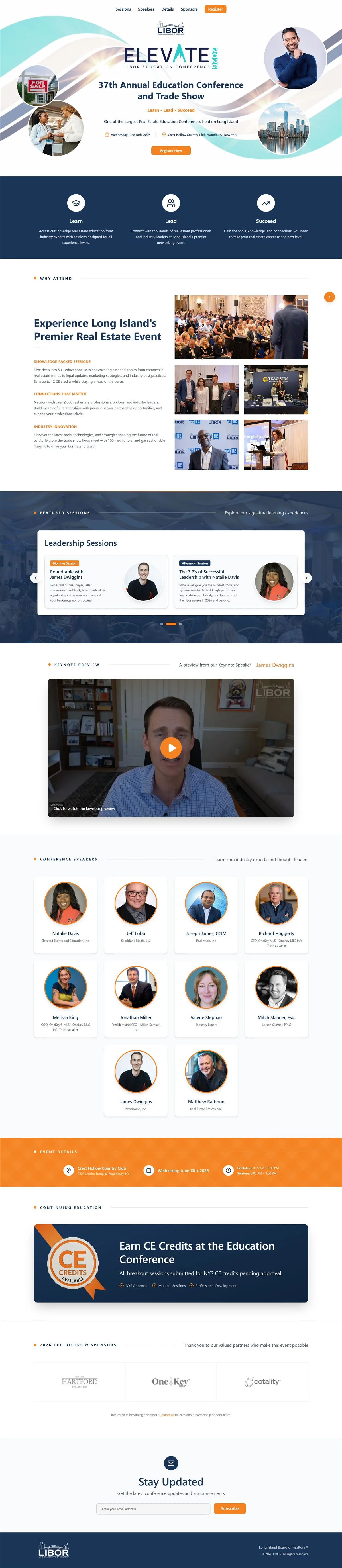 LIBOR Education Conference 2026 homepage concept