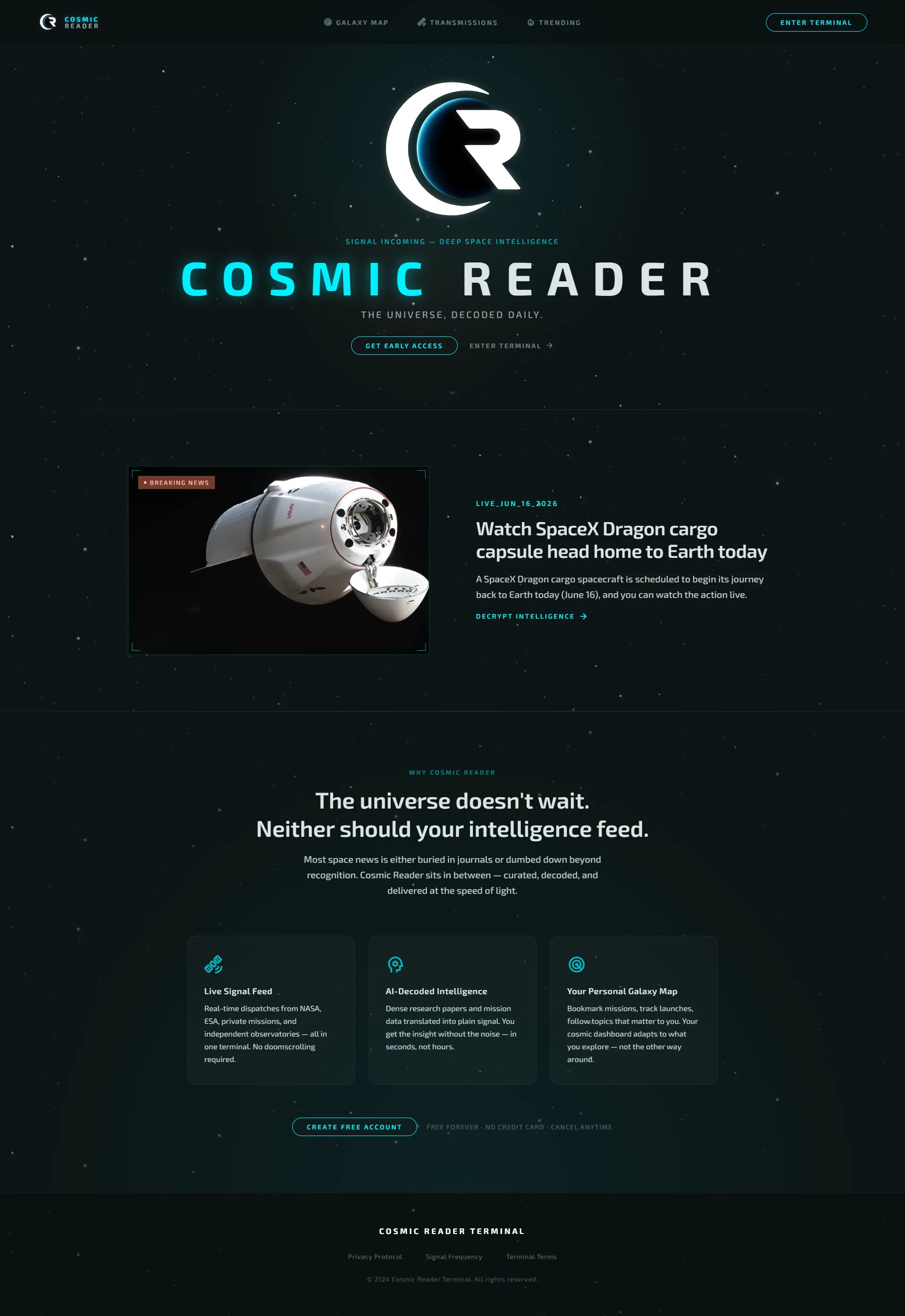 Cosmic Reader website
