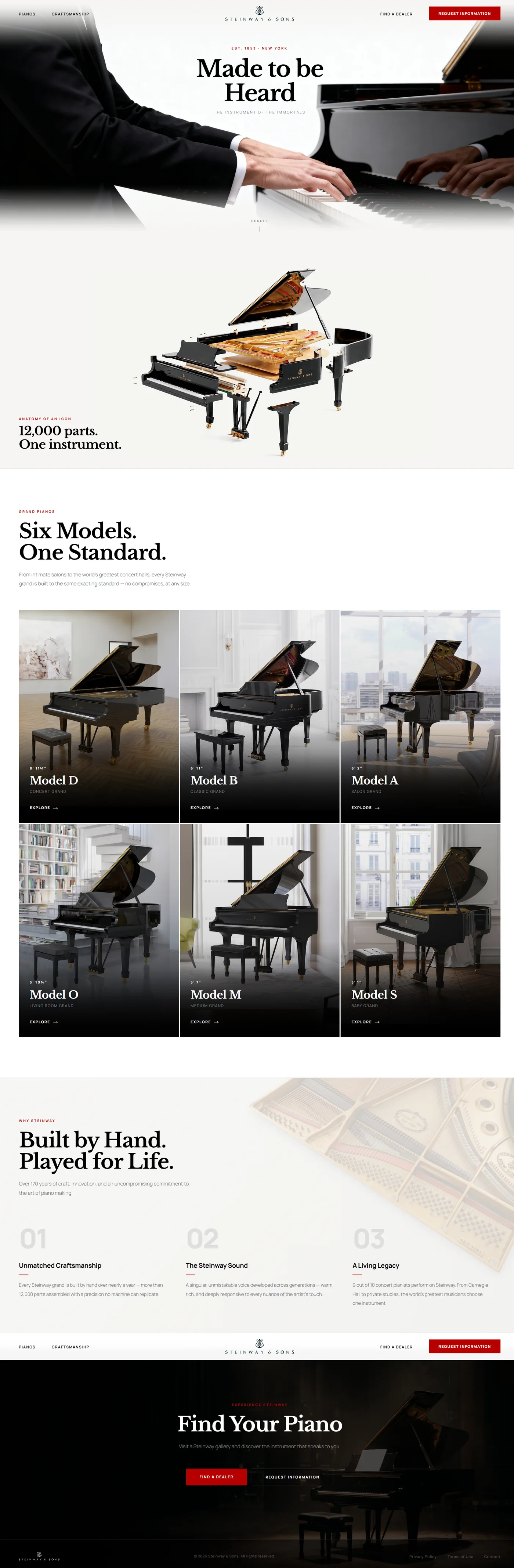 Steinway and Sons website